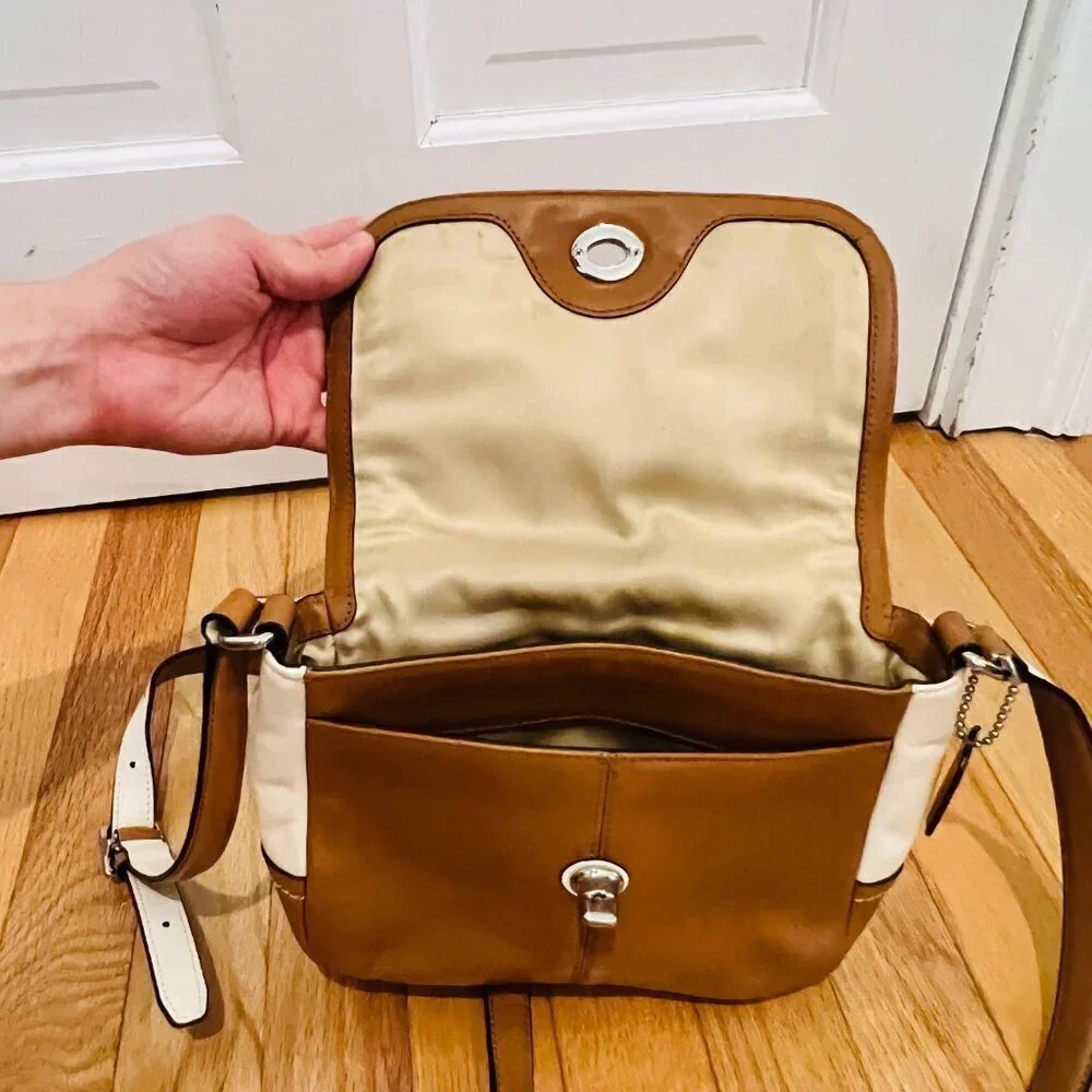 Vintage Y2K 2000 Hobo Coach color block crossbody shoulder bag purse - Picture 7 of 16